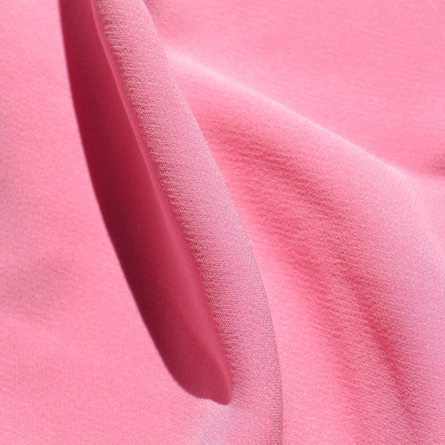 Stretch Crepe Fabric | Pink | Designer Yardage |By the Yard