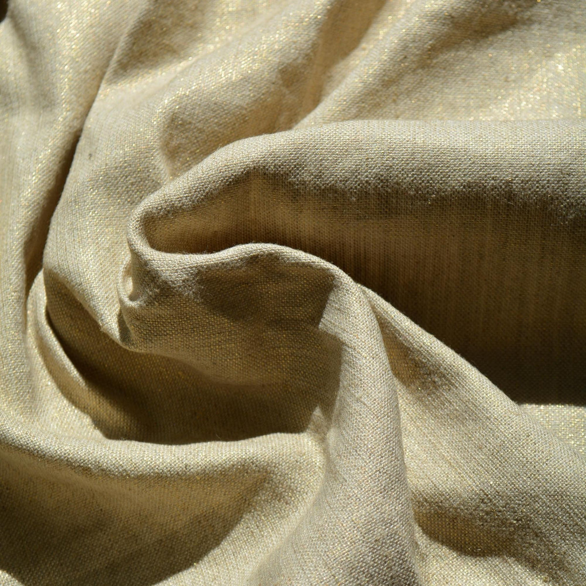 Beige Gold | Linen Blend | Designer Deadstock | By the Yard