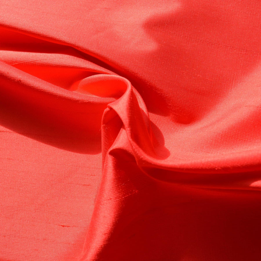 Silk Dupioni Fabric Red 47" Wide Luxury Fabric | By the Yard