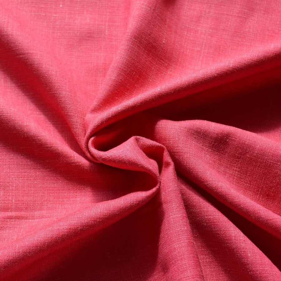 Italian Silk Linen Fabric | Pink 61" Wide Dressmaking Tailoring | By the Yard