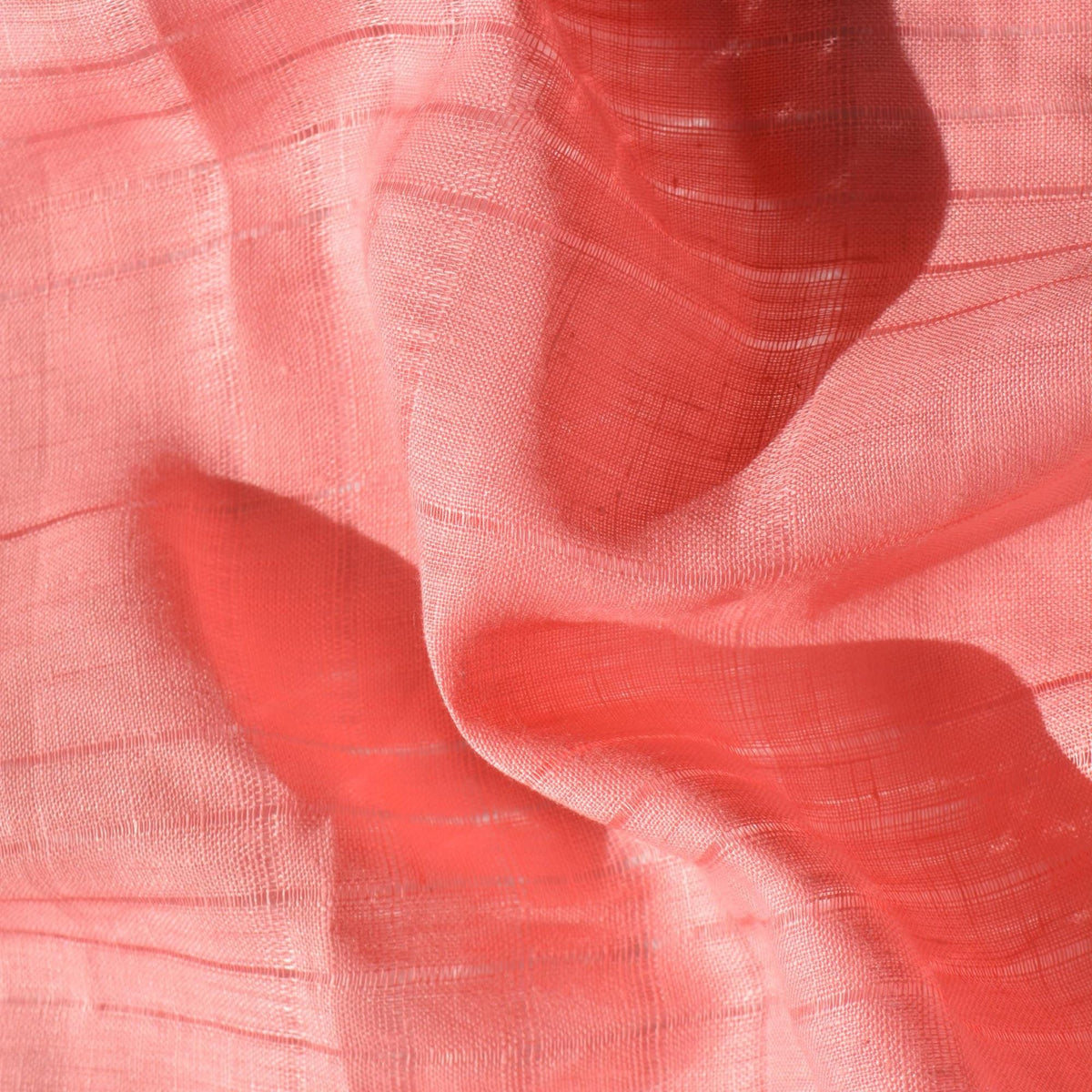 100% Linen Fabric Striped Bright pink striped 56" Wide Dressmaking Tailoring | By the Yard