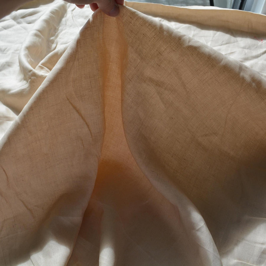 100% Linen Fabric Beige 58" Wide Dressmaking Tailoring | By the Yard