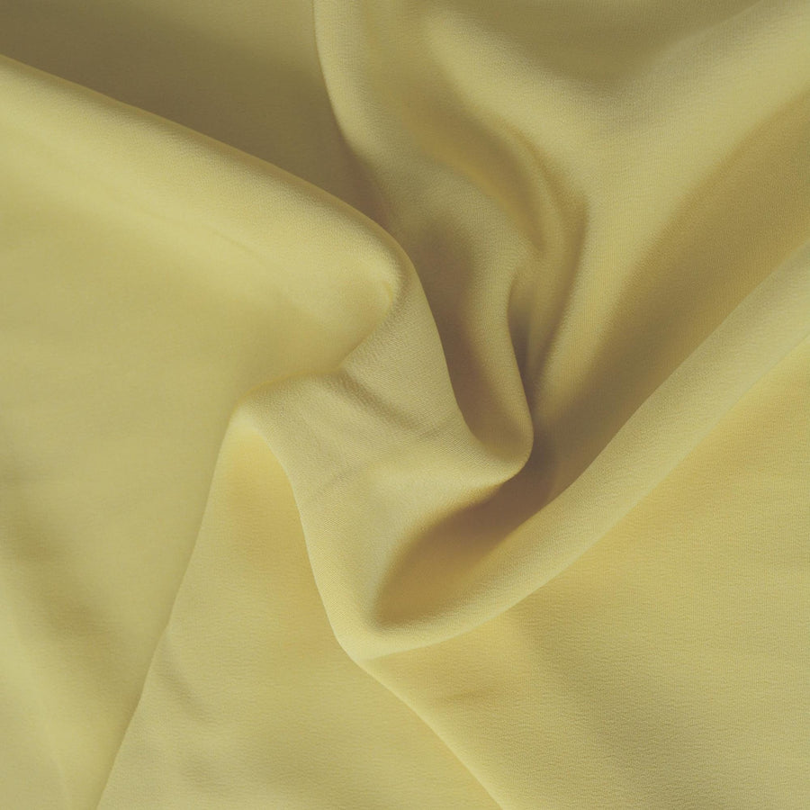 Italian Lightweight Wool Crepe Fabric Yellow 53.5" Pure Wool | By the Yard