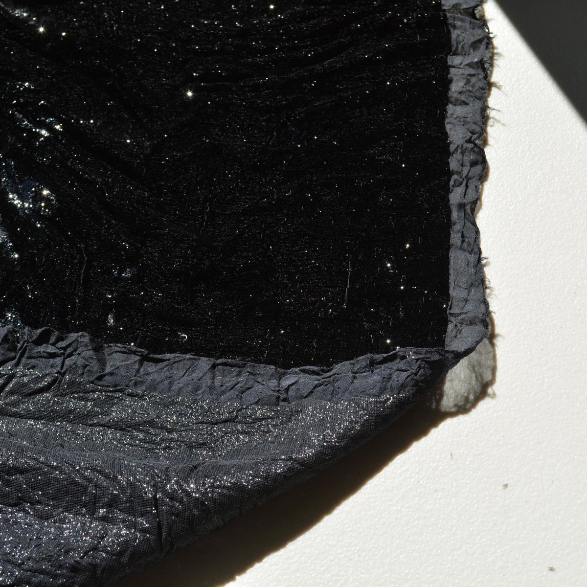 Black sparkle Brocade Fabric | Designer Deadstock Yardage |By the Yard