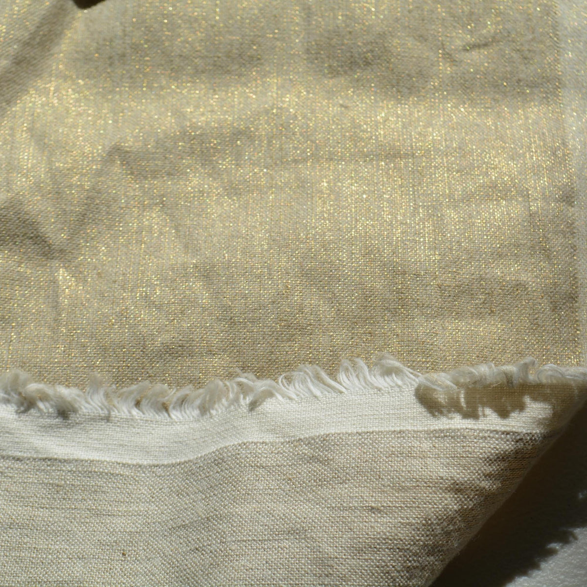 Beige Gold | Linen Blend | Designer Deadstock | By the Yard