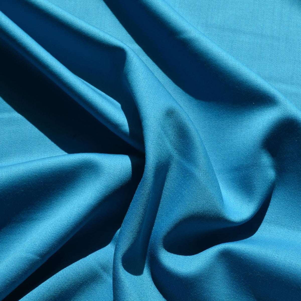Silk Batiste Stretch Fabric | Blue Matte stretchy knit 42" Wide Luxury Fabric | By the Yard