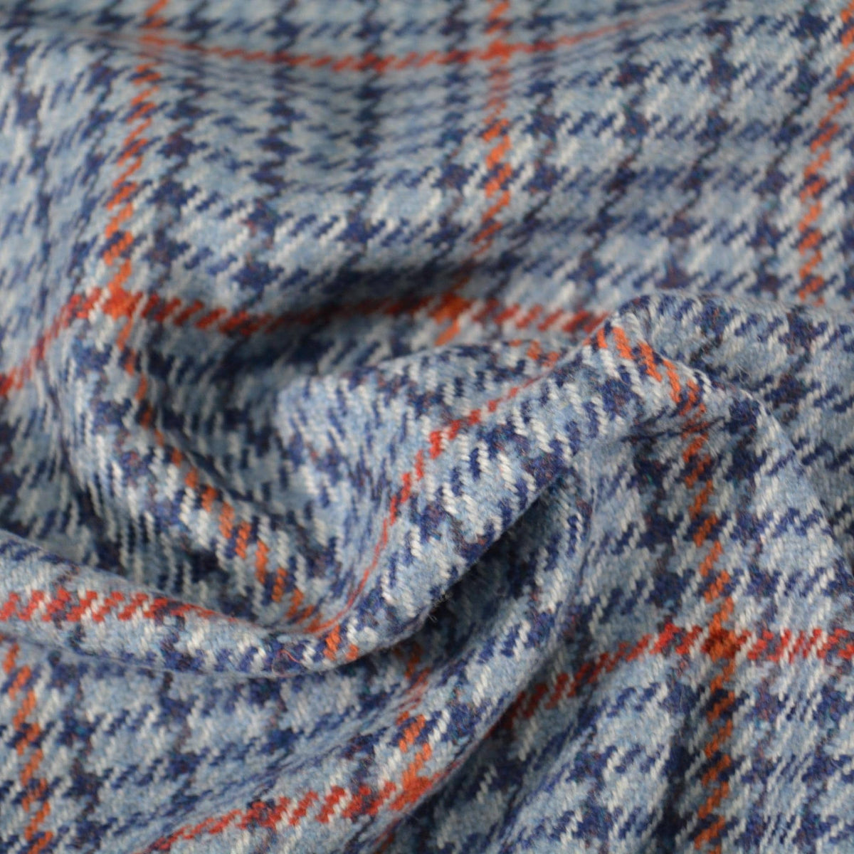 Made in Scotland Pure Wool Tweed | Red Blue Mink Chinchilla Cashmere Lambswool Windowpane Houndstooth 60.5 Inch Usable |