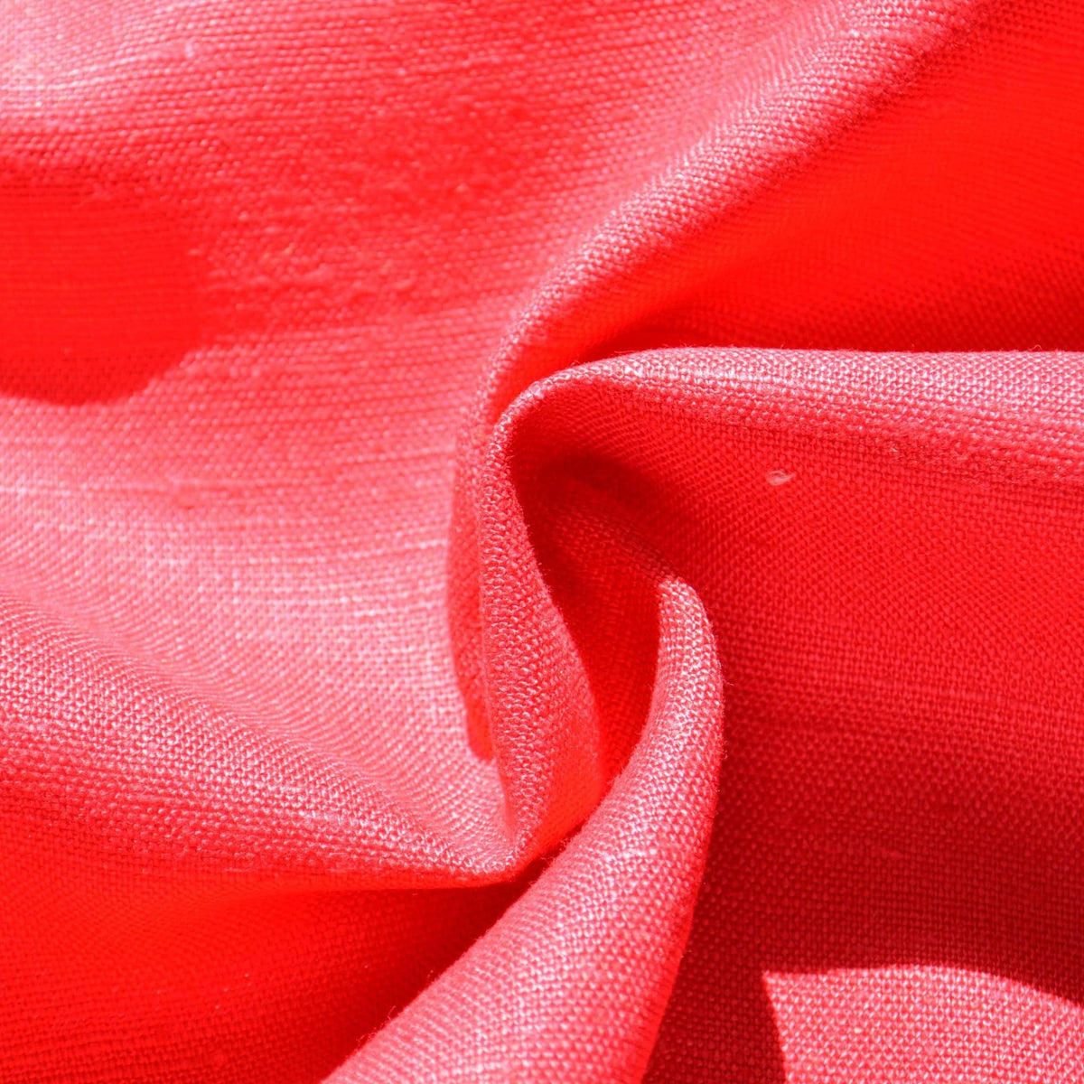100% Linen Fabric Thick weave Red thick weave Midweight to heavyweight 44" Wide Dressmaking Tailoring | By the Yard