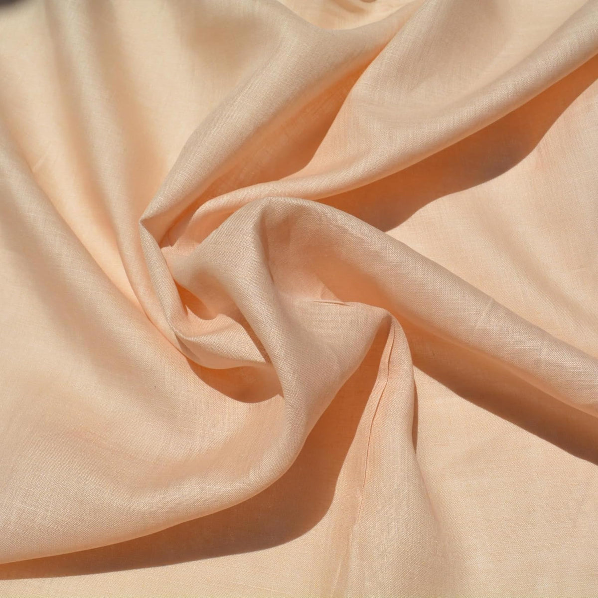 Light Peach Linen Fabric | 100% Midweight Linen Solid Weave 59" Wide | Linen Yardage for Clothing, Summer Dresses, Home 