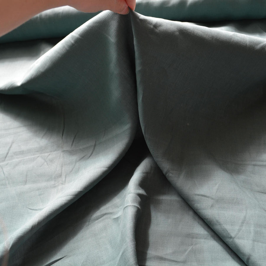 100% Linen Fabric Green 61" Wide Dressmaking Tailoring | By the Yard