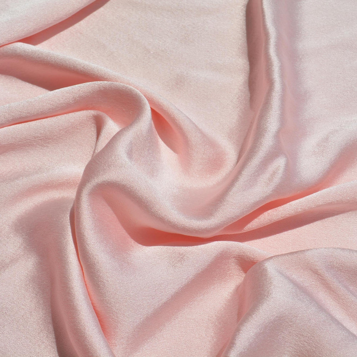Pure Silk Crepe Back Satin Fabric | Pink Heavyweight Designer Deadstock | Dresses, Blouses, Special Occasion | By the Ya