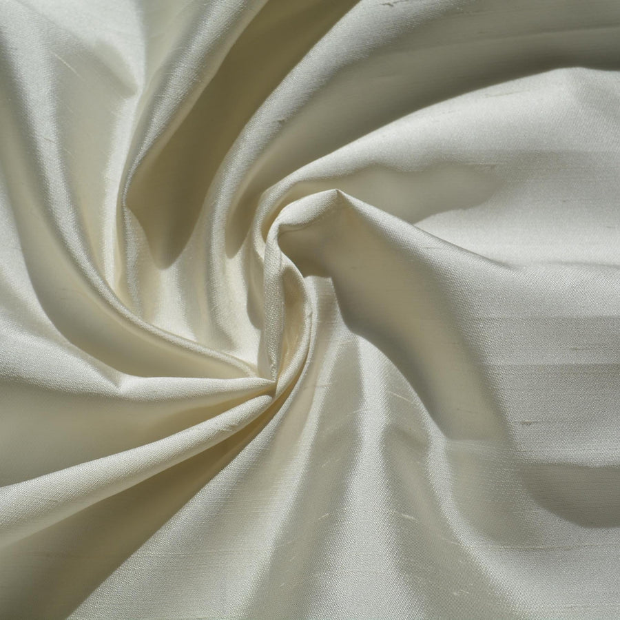 Silk Dupioni Fabric White 59" Wide Luxury Fabric | By the Yard