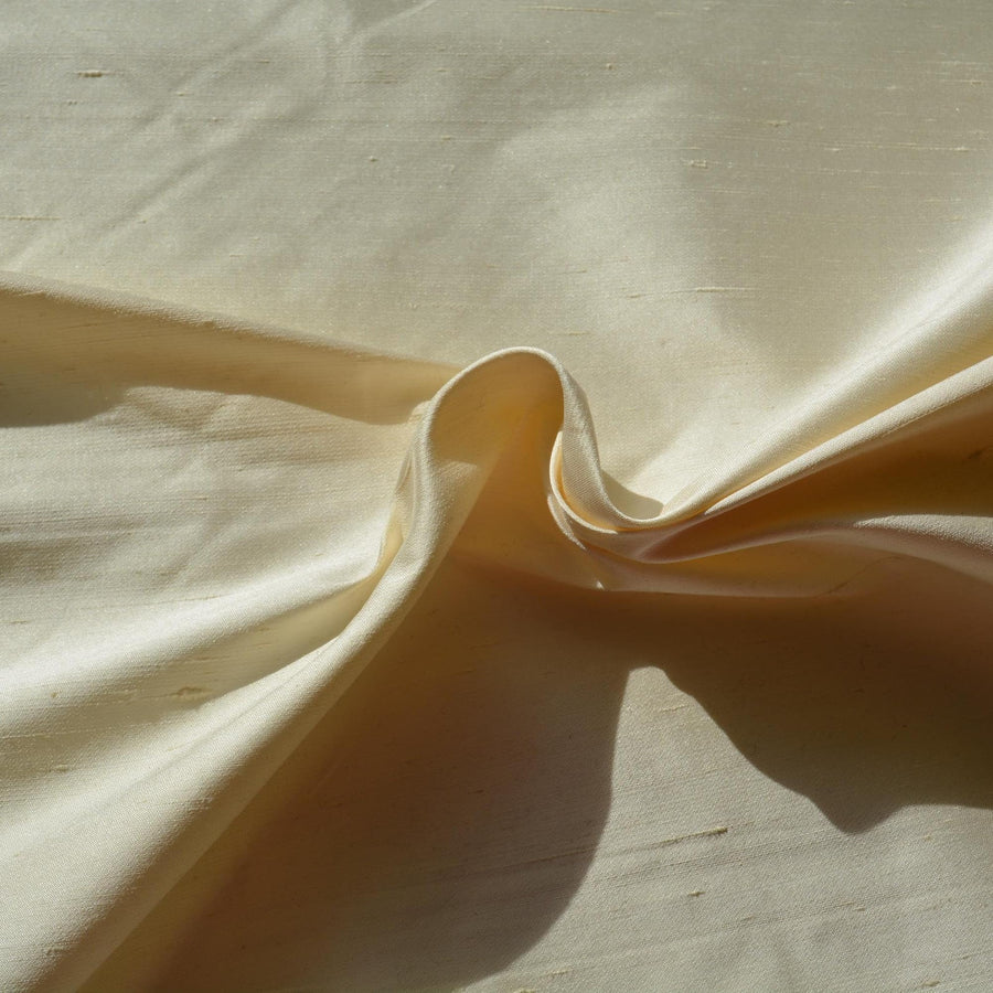 Silk Dupioni Fabric Ivory 55" Wide Luxury Fabric | By the Yard