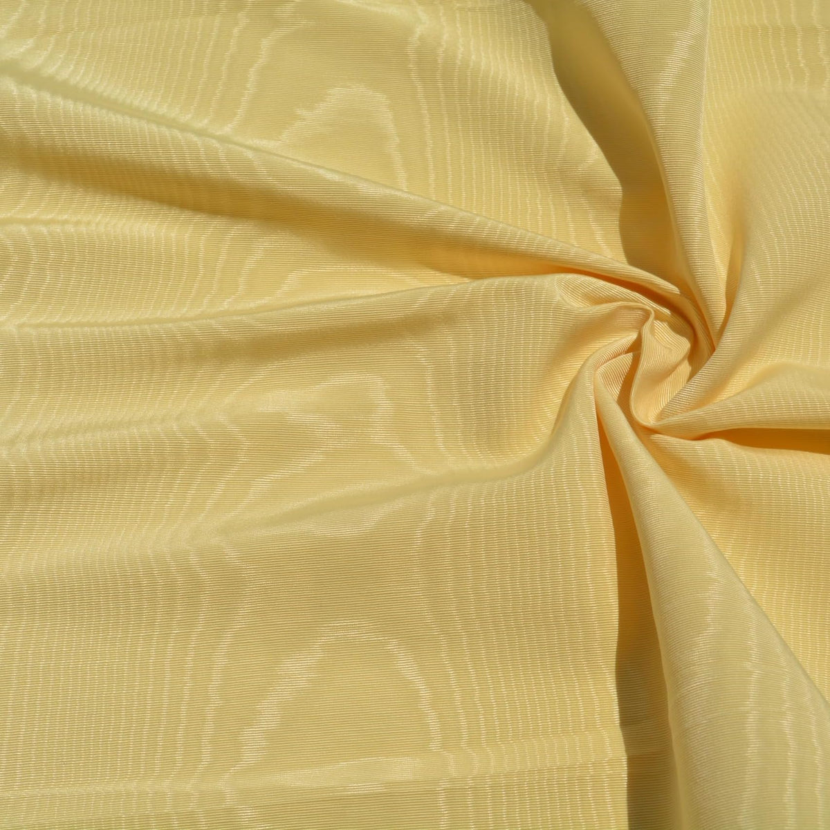 Moiré fabric draped, showing crisp body