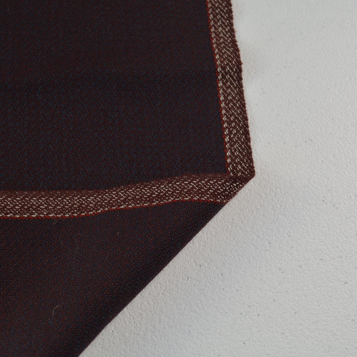 Luxury Wool Blend | Wool Cashmere Coating | Navy and brown | Designer Fabric Yardage |By the Yard