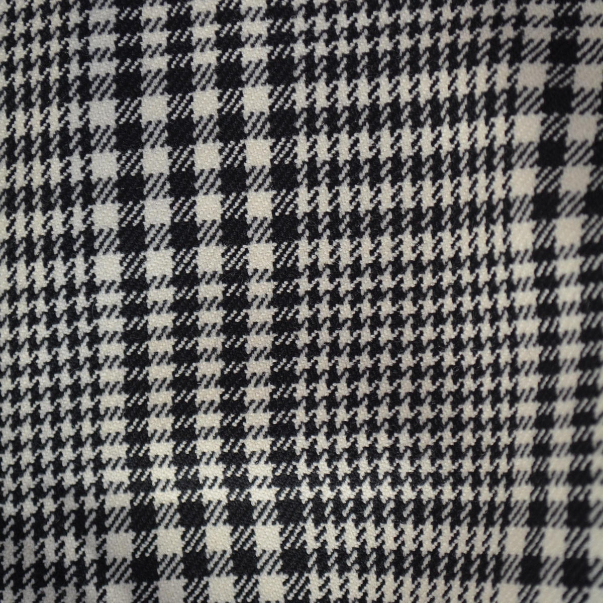Black and White Plaid Virgin Wool Fabric Light Midweight | By the Yard