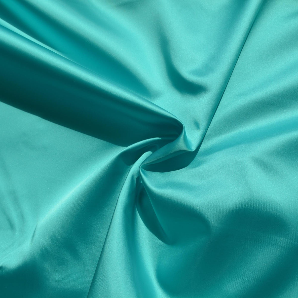 Aqua Duchess Satin Fabric | Designer Deadstock | By the Yard
