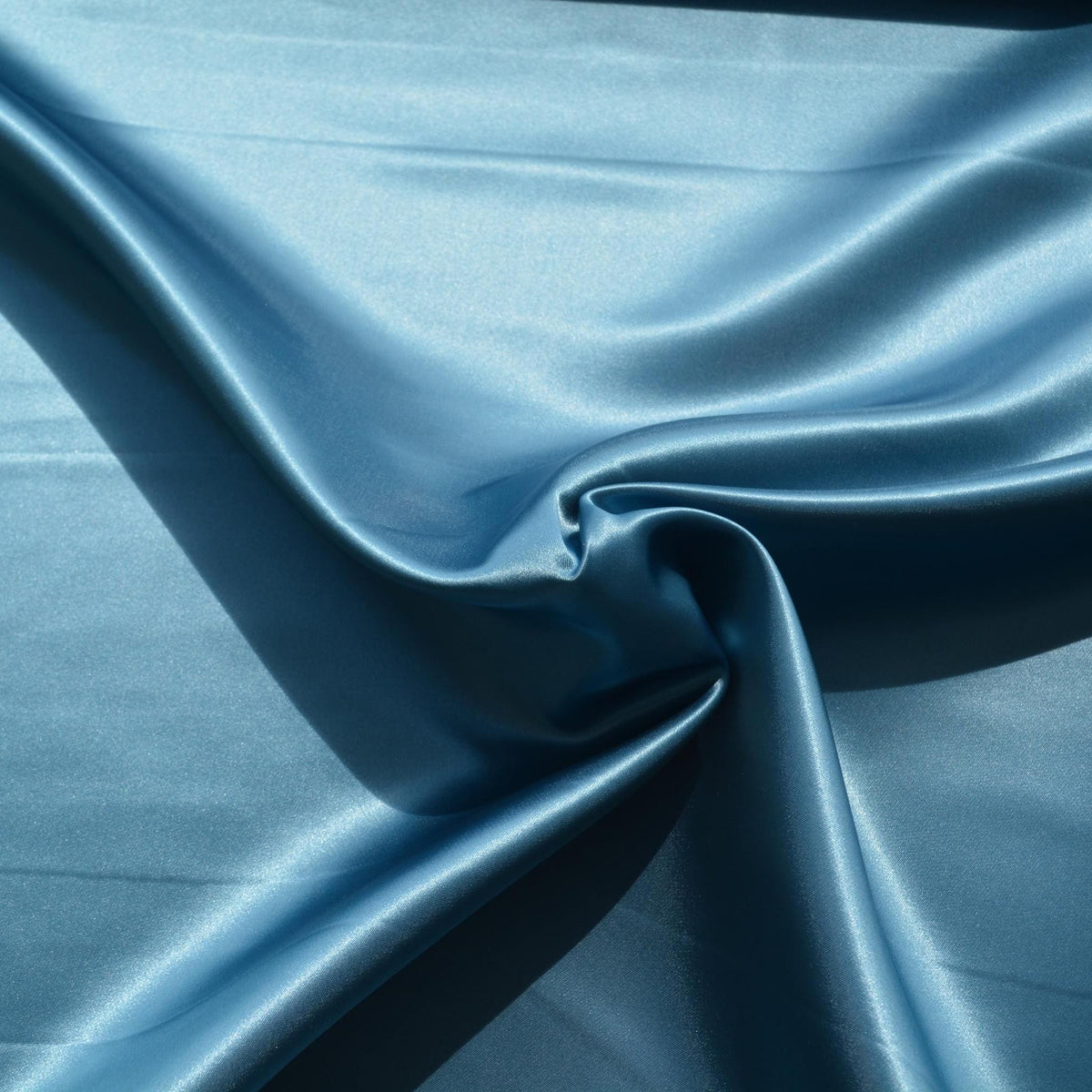 Blue Duchess Satin Fabric | Designer Deadstock | By the Yard