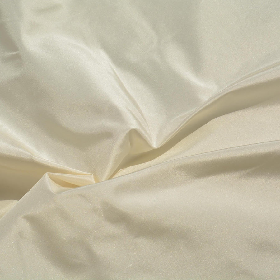 Ivory 100% Silk Taffeta Fabric | Designer Deadstock | By the Yard