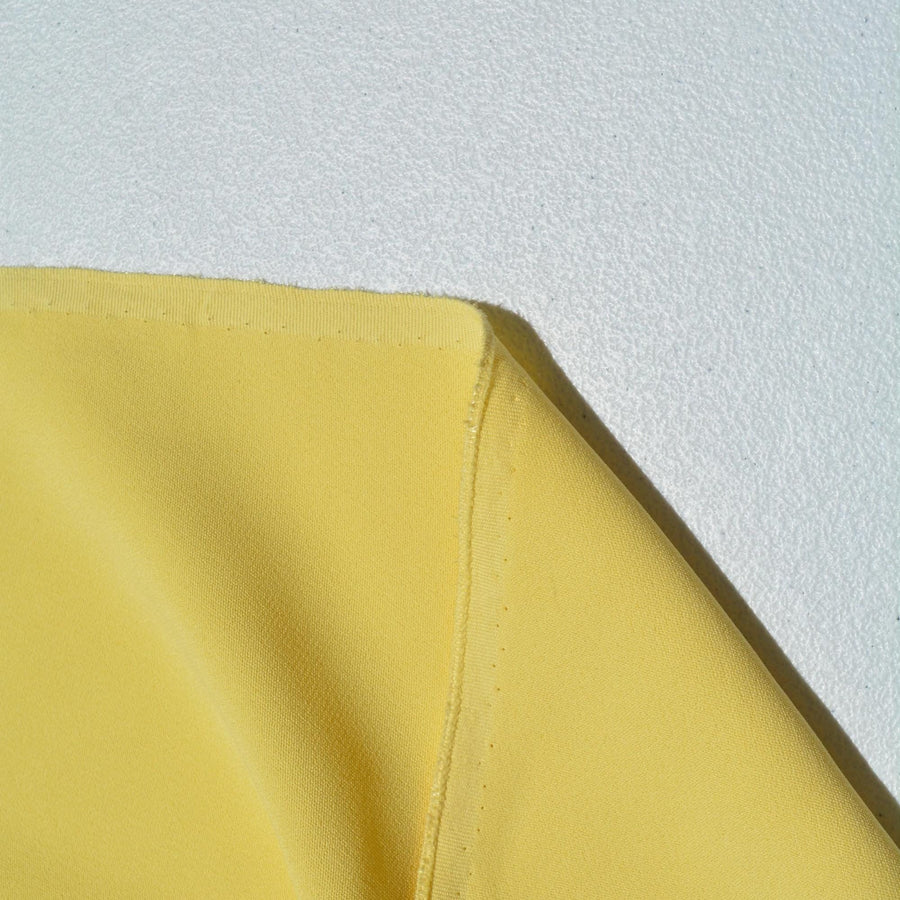 Pure Silk Georgette Fabric | Yellow Heavyweight Designer Deadstock | Dresses, Blouses, Skirts | By the Yard