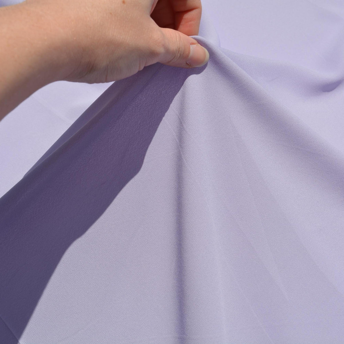Pure Silk Georgette Fabric | Light Purple Sheer Lightweight Designer Deadstock | Dresses, Blouses, Scarves | By the Yard
