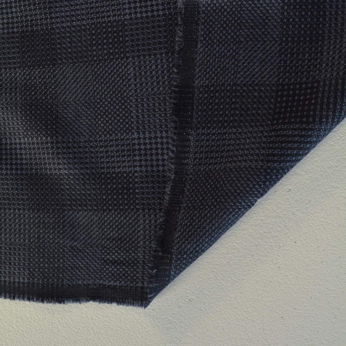 European Pure Wool Dark Navy Melange Wool Tweed Fabric 59" | By the Yard