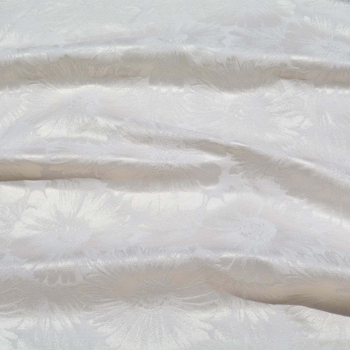 European 100% Silk Jacquard Fabric | Silk Floral Pattern, 57” Width | Luxury Bridal & Dressmaking Fabric | By the Yard