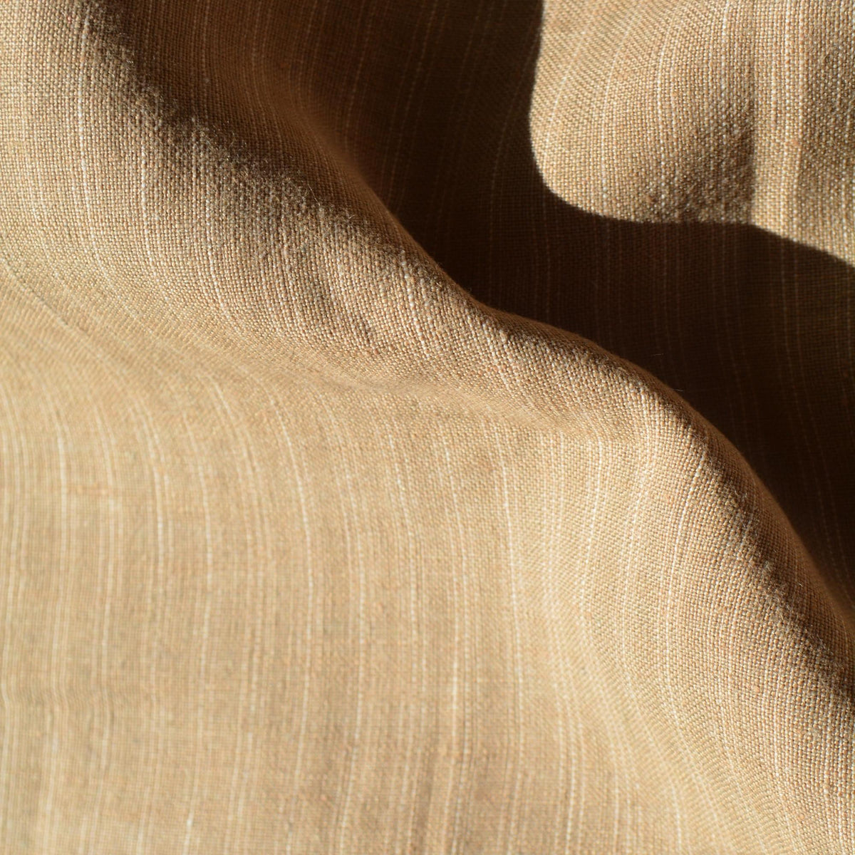 Striped Linen Fabric | Tan stripe | Designer Yardage |By the Yard