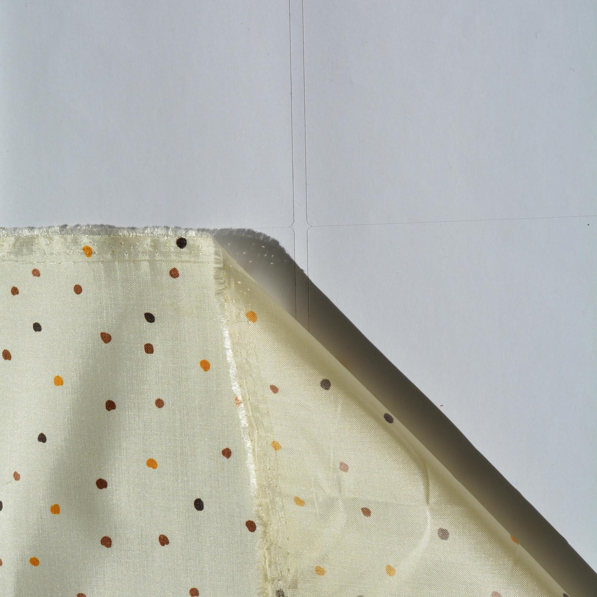 Ivory dotted Taffeta Fabric | Vintage Deadstock | By the Yard