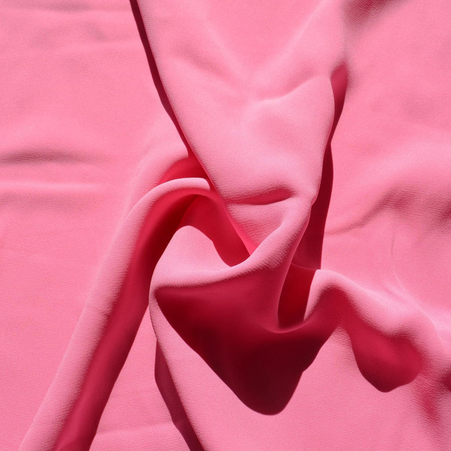 Stretch Crepe Fabric | Pink | Designer Yardage |By the Yard