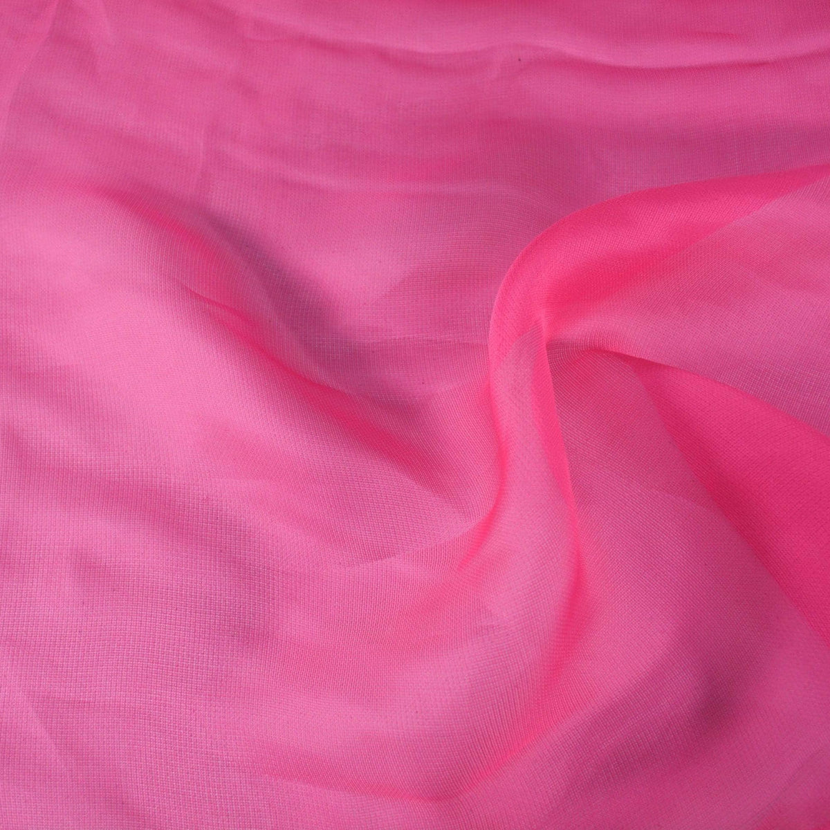 European 100% Silk Hot Pink Netting Sheer Mesh Fabric 43.5 Inch Usable | By the Yard