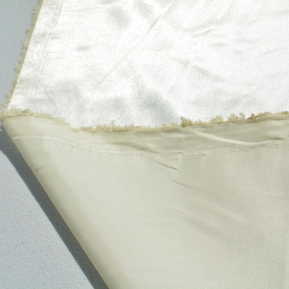 White Satin Fabric | Designer Deadstock | By the Yard