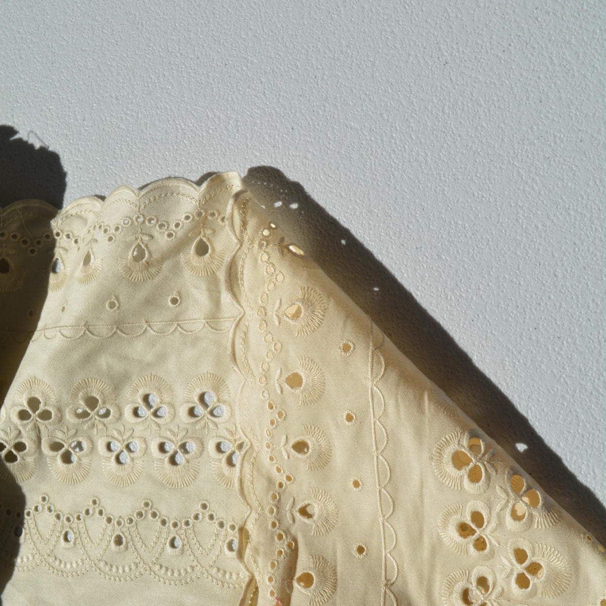 Cotton Lace Fabric | Ivory | Designer Yardage |By the Yard