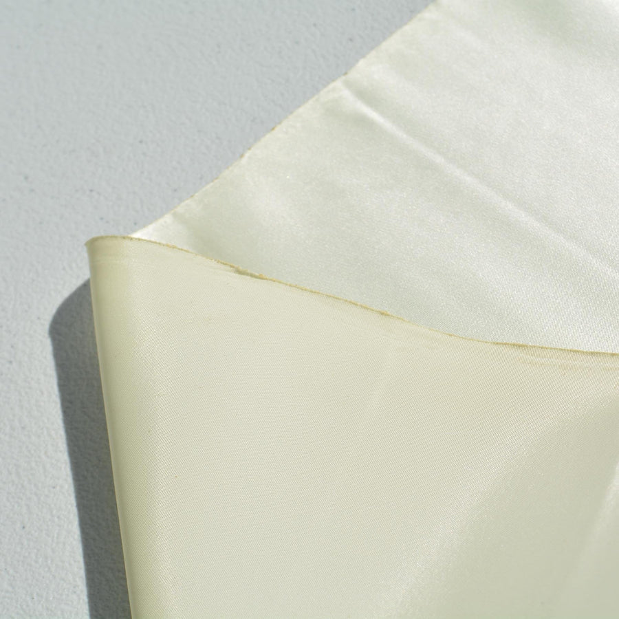 Ivory Duchess Satin Fabric | Designer Deadstock | By the Yard
