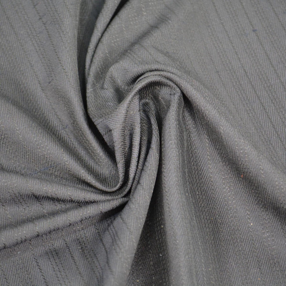 Black Twill Wool Poly Blend Striped Fabric 62.5 Inch Wide | By the Yard