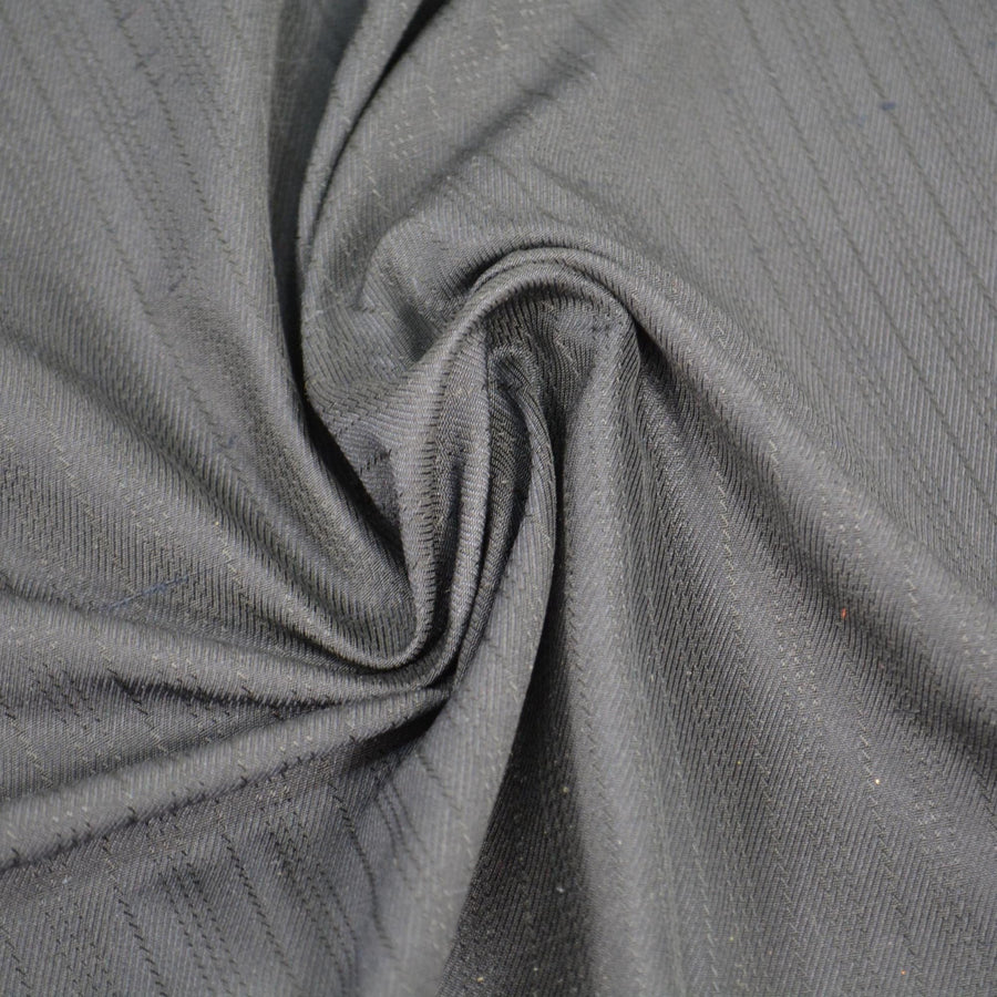 Black Twill Wool Poly Blend Striped Fabric 62.5 Inch Wide | By the Yard