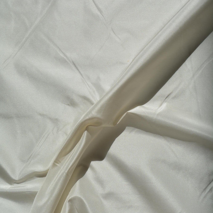 Silk Taffeta Fabric White 46" Wide Luxury Fabric | By the Yard