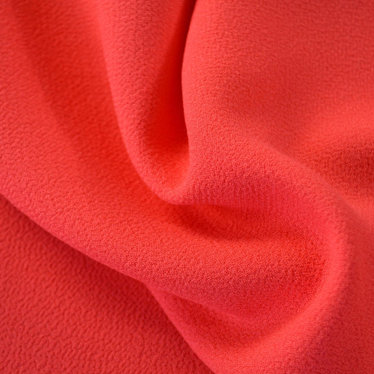 Bright Pink Wool Crepe Fabric | Mid / Heavyweight Designer Deadstock Dress and Suiting Textile | By the Yard