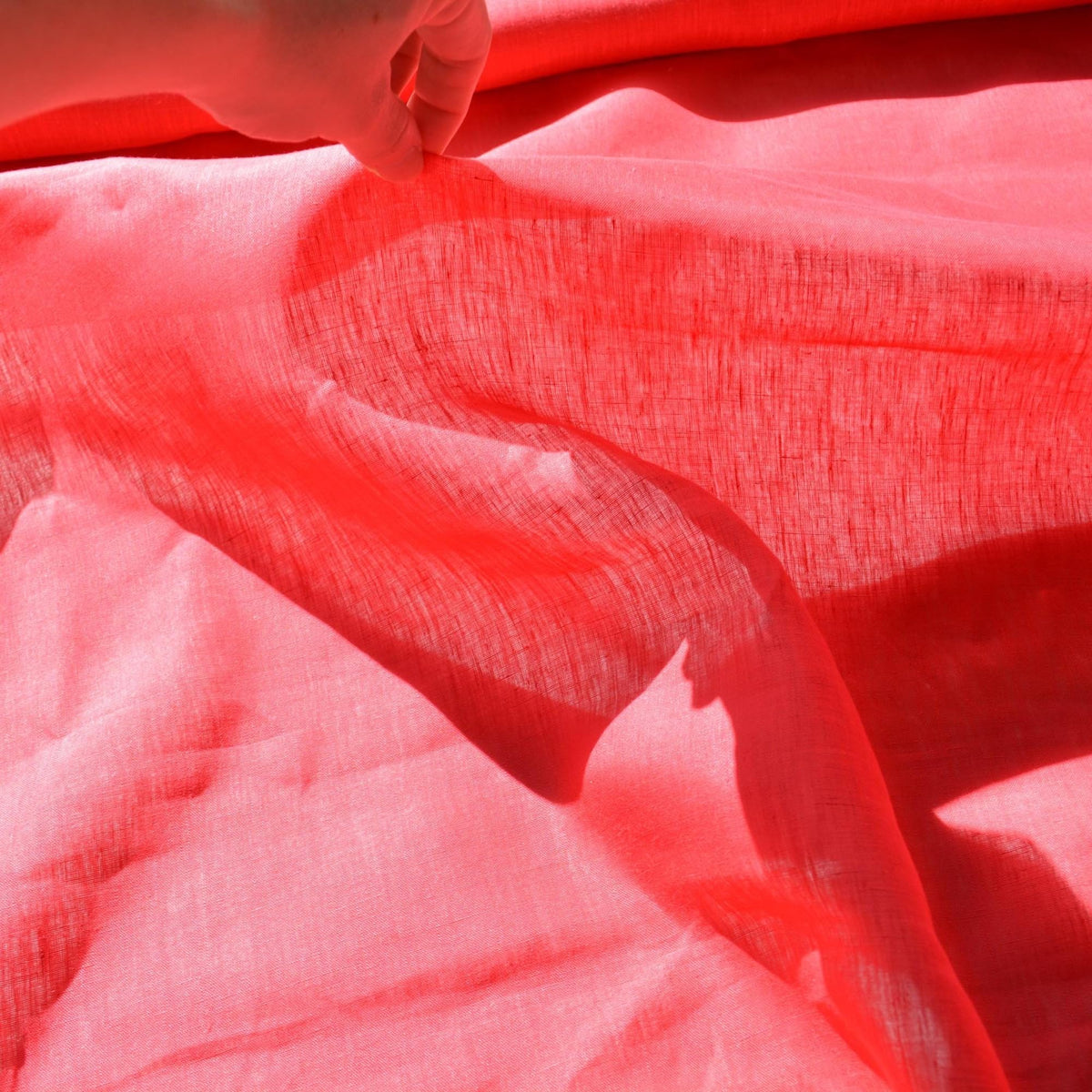 100% Linen Fabric Red 54" Wide Dressmaking Tailoring | By the Yard
