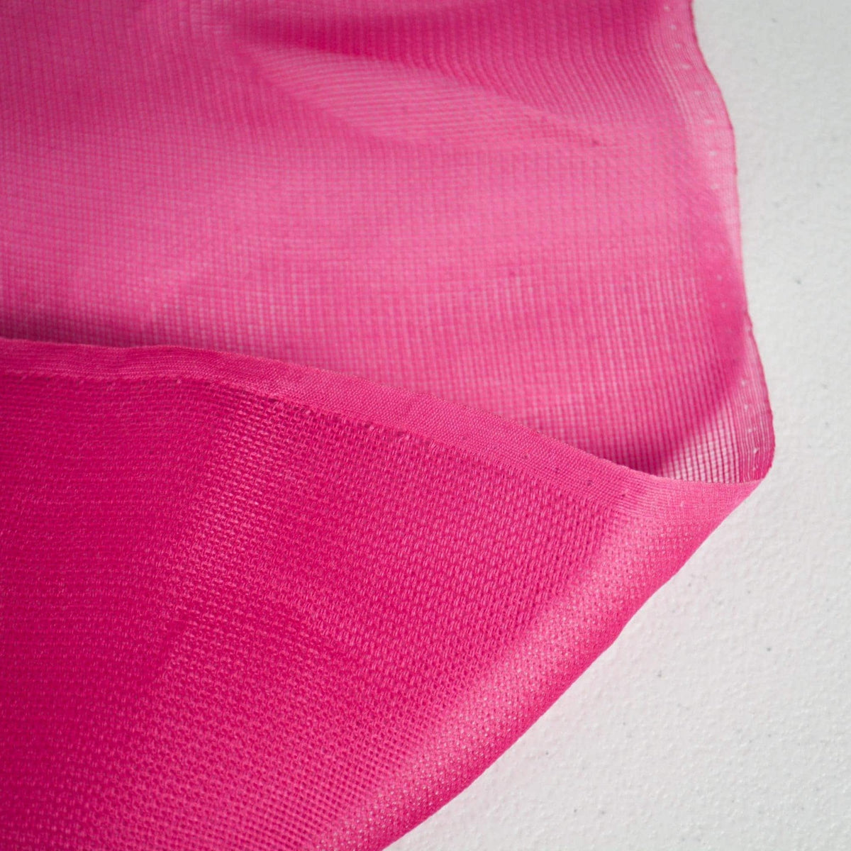 European 100% Silk Hot Pink Netting Sheer Mesh Fabric 43.5 Inch Usable | By the Yard