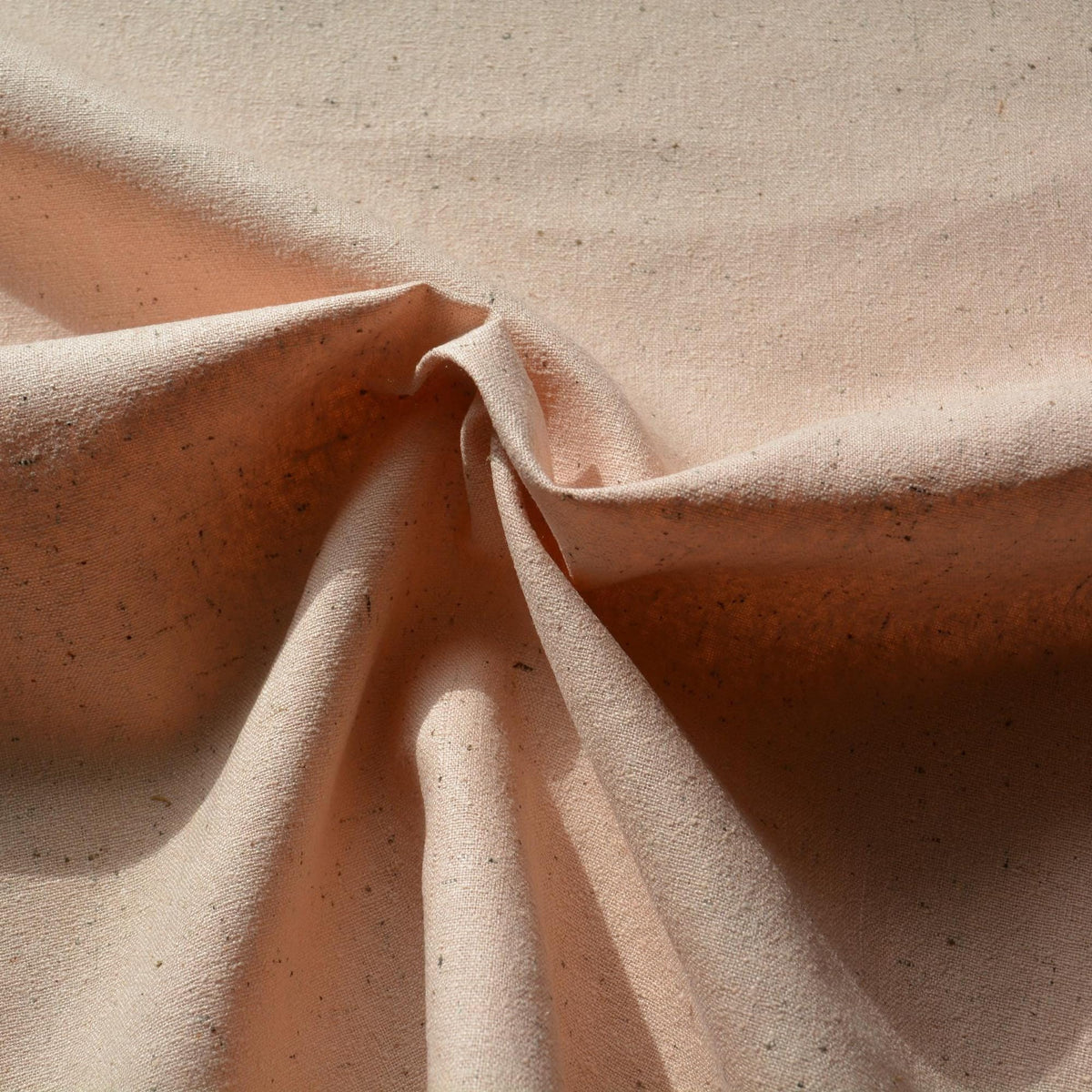 Raw Silk Noil Fabric Light pink melange Melange 36" Wide Luxury Fabric | By the Yard
