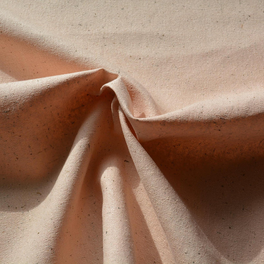 Raw Silk Noil Fabric Light pink melange Melange 36" Wide Luxury Fabric | By the Yard