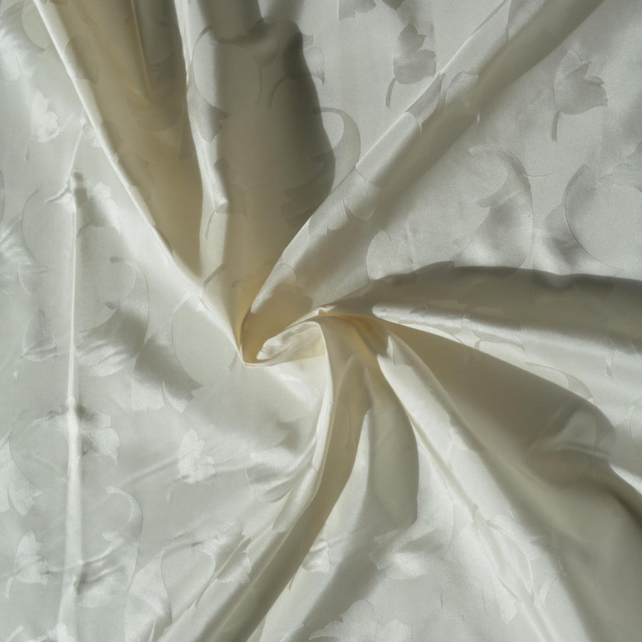 100% Silk Jacquard Fabric | Silk Floral 36" Wide Luxury Taffeta Fabric | By the Yard