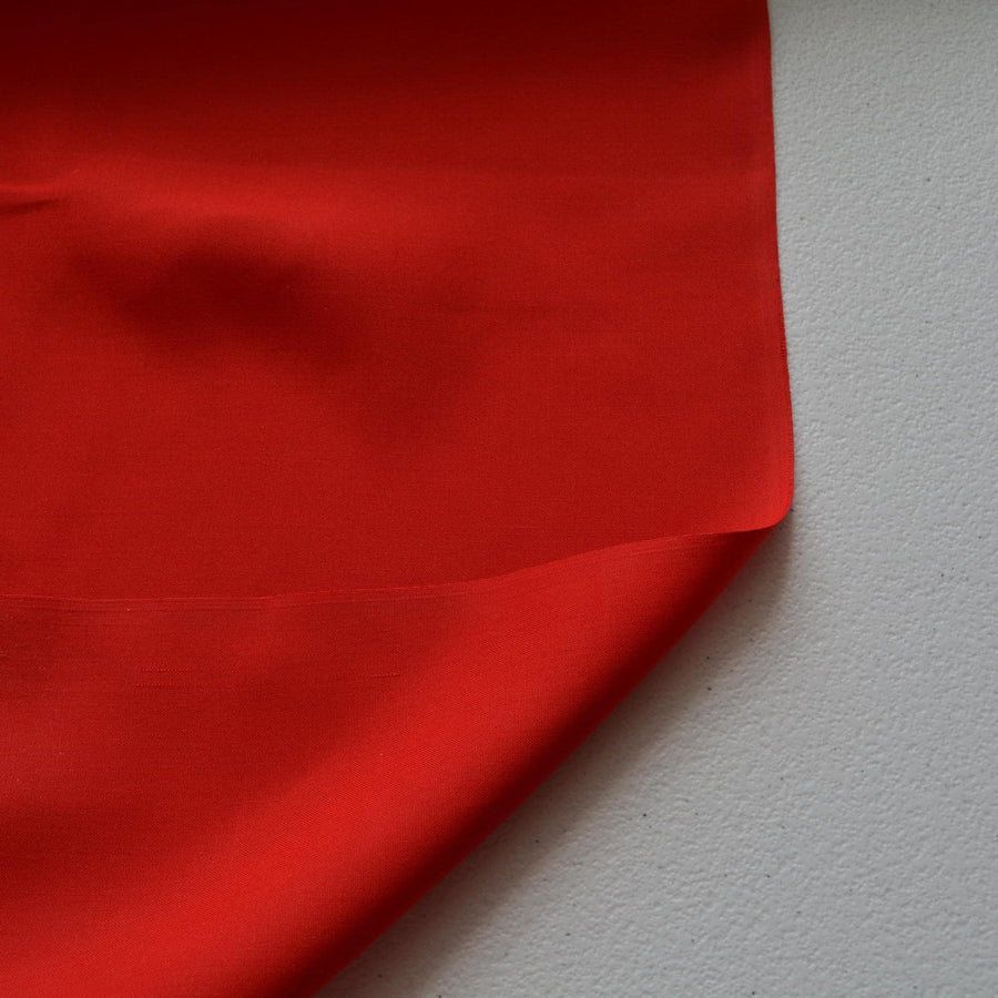 100% Silk Designer Fabric Red Silk broadcloth 44" Wide Luxury Fabric Sewing | By the Yard