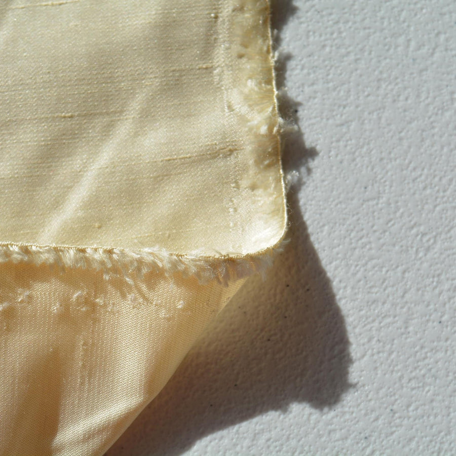 Silk Dupioni Fabric Ivory 55" Wide Luxury Fabric | By the Yard