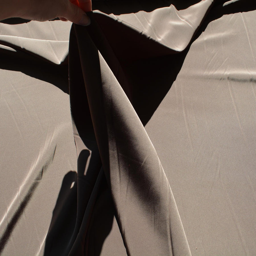 Peach Skin Crepe Fabric | Brown |By the Yard