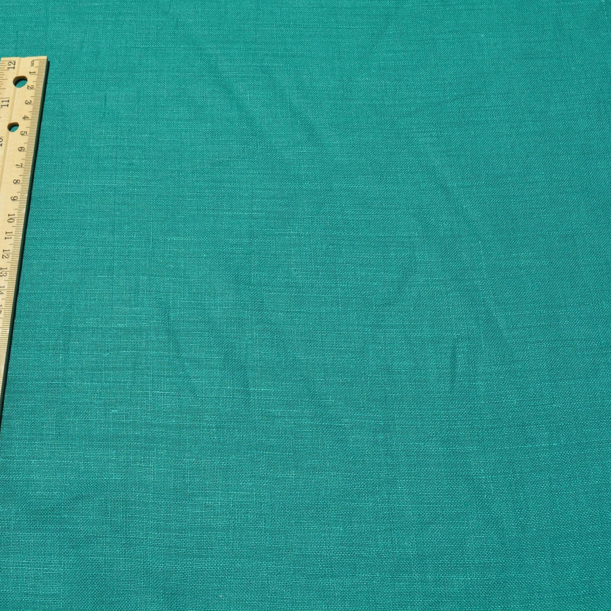 Green Linen Fabric | 100% Midweight Linen Solid Weave 60" Wide | Linen Yardage for Clothing, Summer Dresses, Home Décor 
