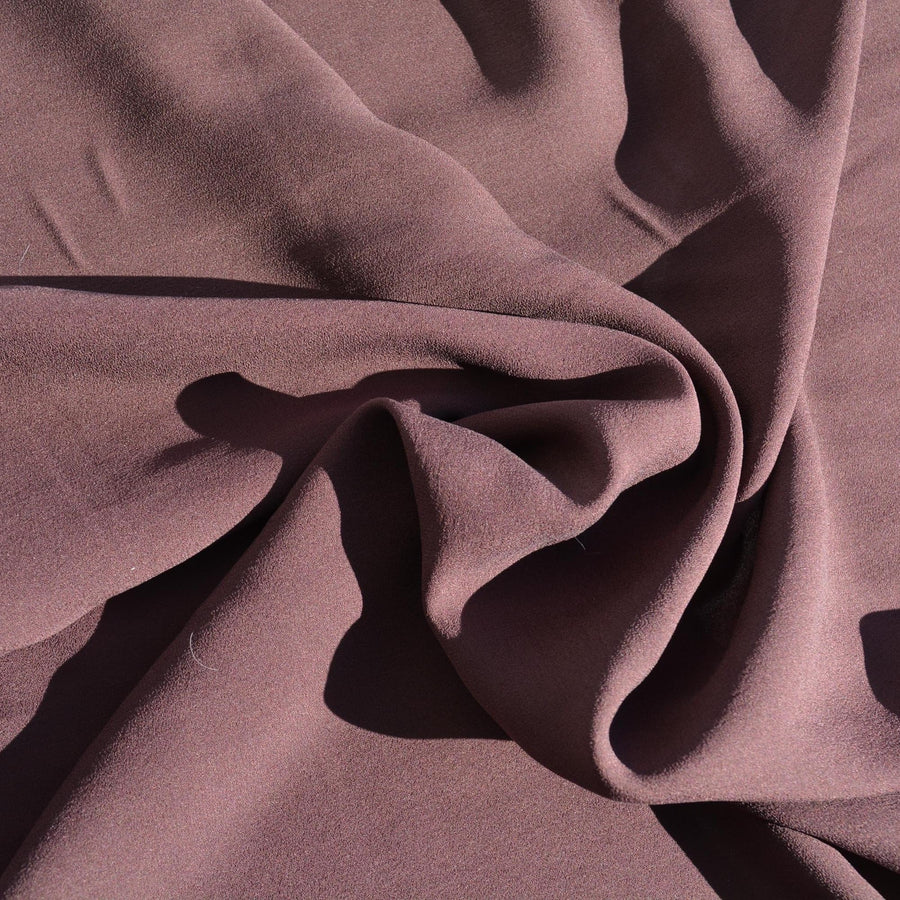 Silk Georgette Fabric | Brown | Luxury Designer Textile |By the Yard