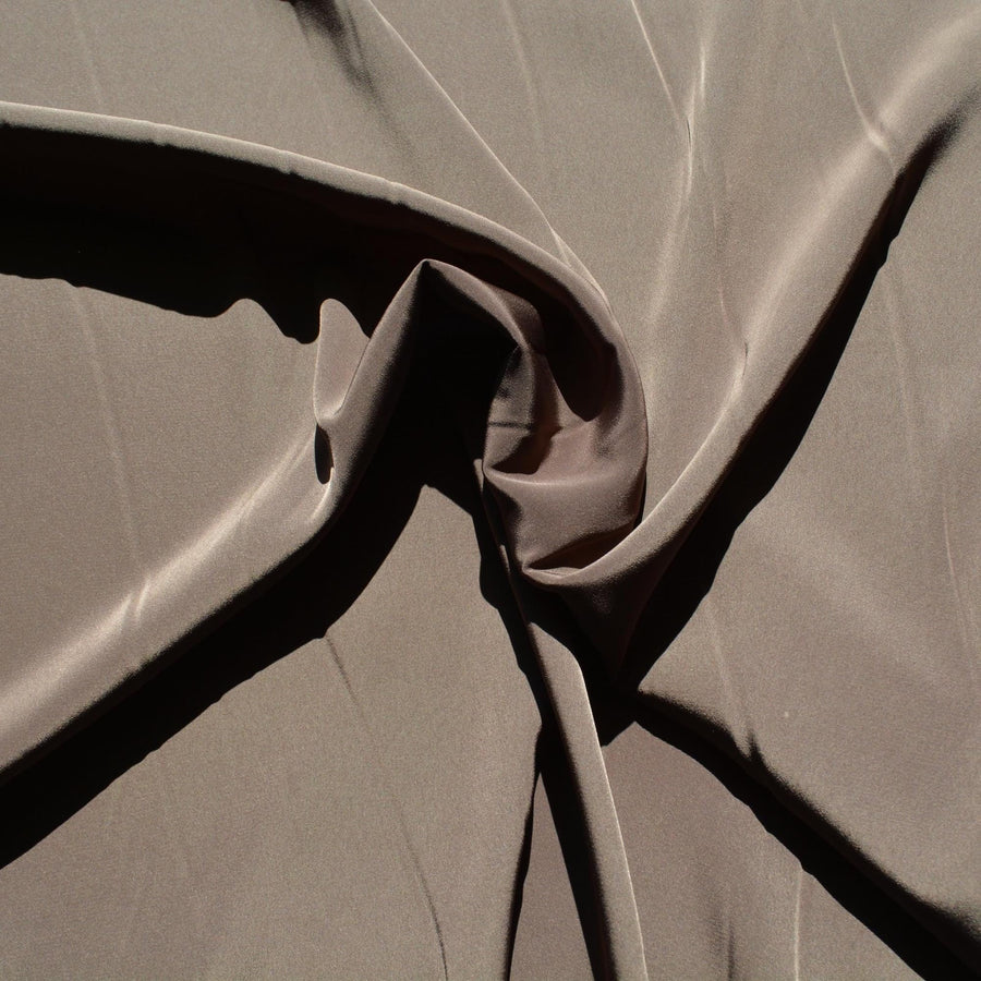 Peach Skin Crepe Fabric | Brown |By the Yard