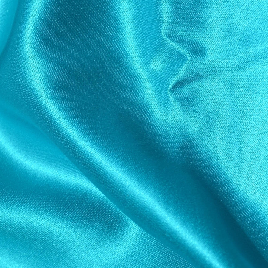 Pure Silk Crepe Back Satin Fabric | Blue Heavyweight Designer Deadstock | Dresses, Blouses, Special Occasion | By the Yard